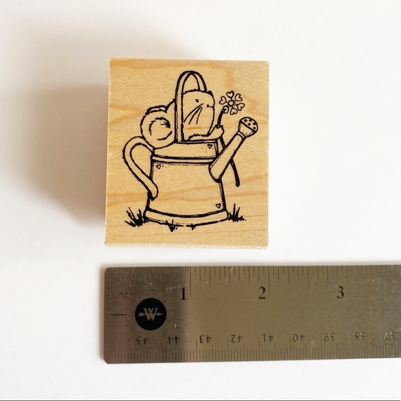 Great Impressions Rubber Stamp Mouse With Flower - Picture 4 of 7
